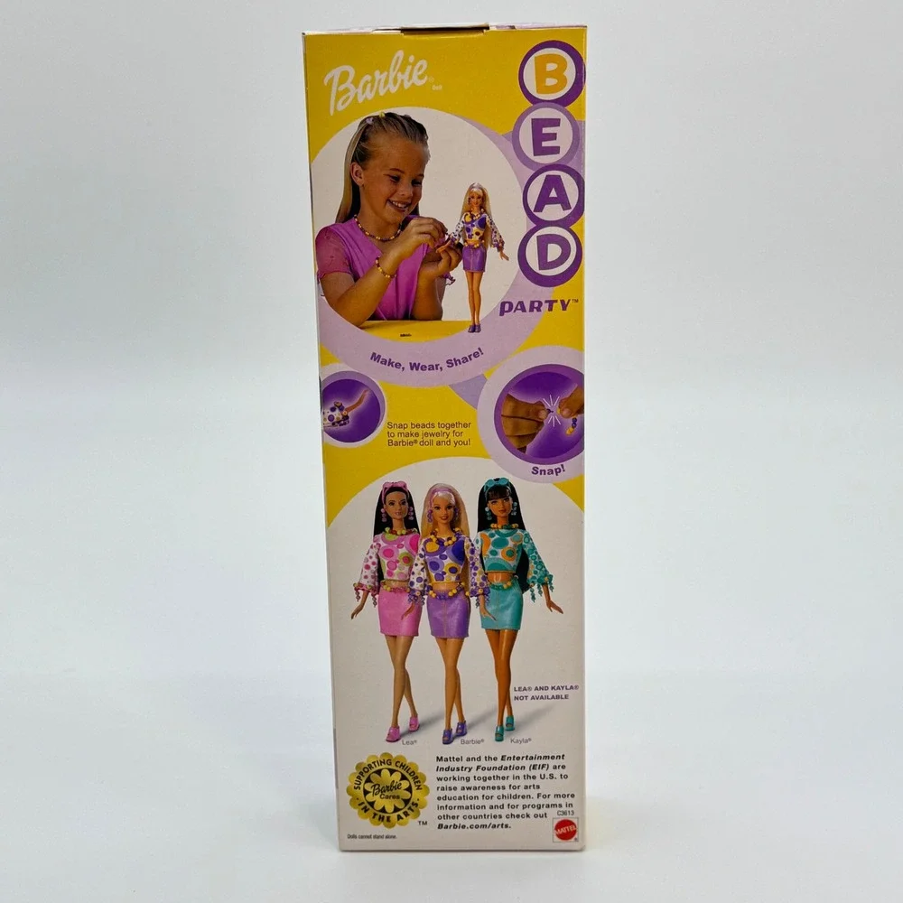 Mattel Barbie Bead Party Doll 2002 Vintage Purple Yellow Outfit C3613 NIB